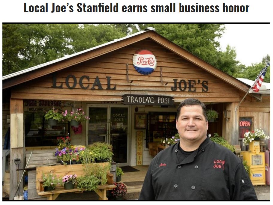 Local Joe's Stanfield earns small business honor